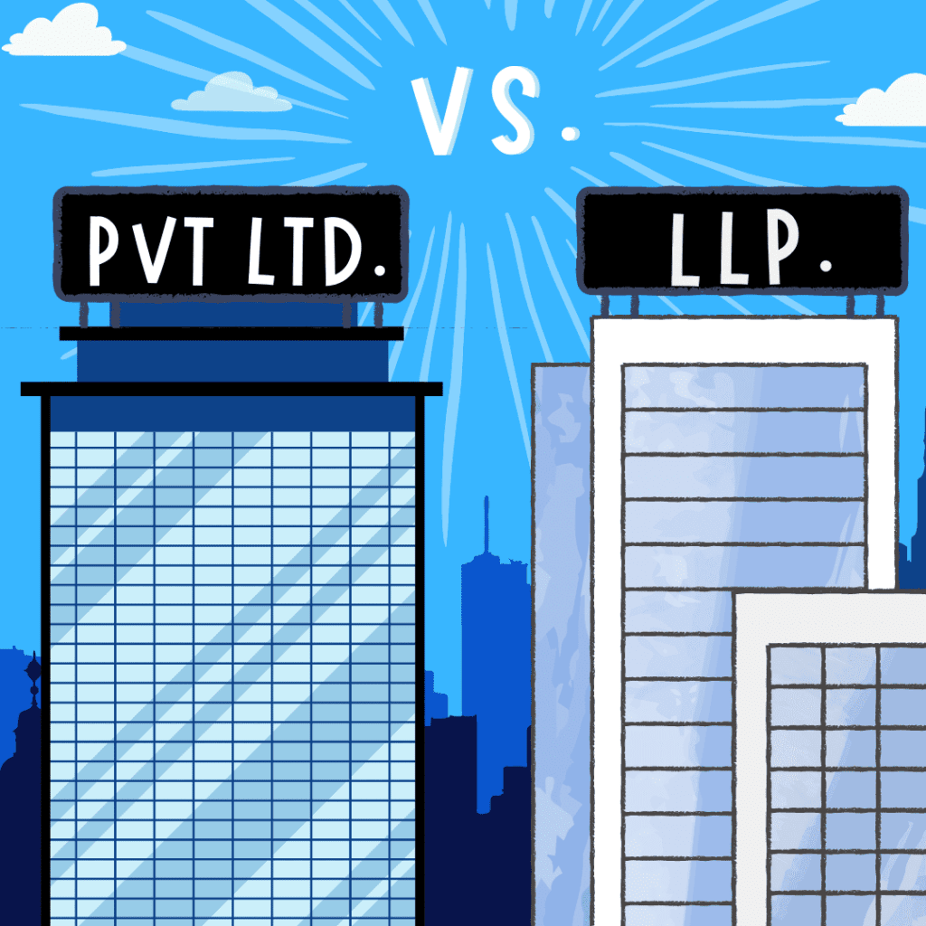 comparison between limited liability partnership and private limited company in India